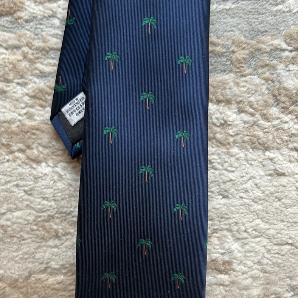 Sprezza New York - Navy Blue Men's Tie - Palm Tree Print